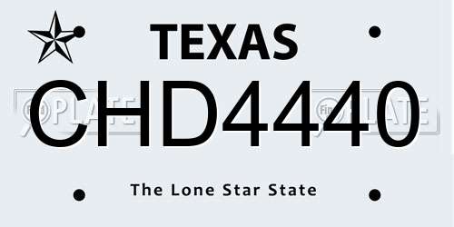 CHD4440 Texas License Plate
