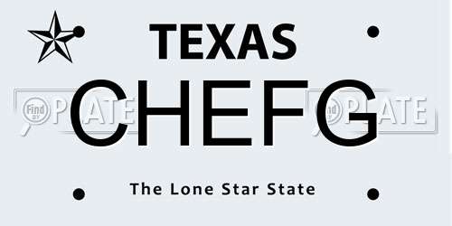 CHEFG Texas License Plate