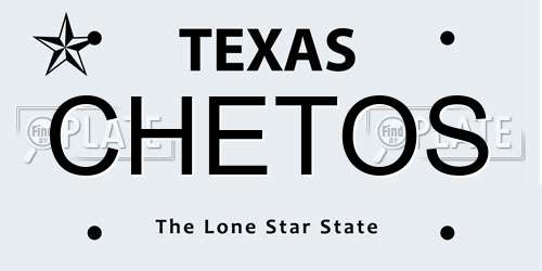 CHETOS Texas License Plate