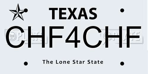 CHF4CHF Texas License Plate