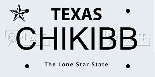 CHIKIBB Texas License Plate