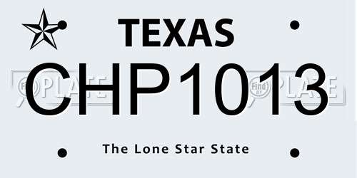 CHP1013 Texas License Plate