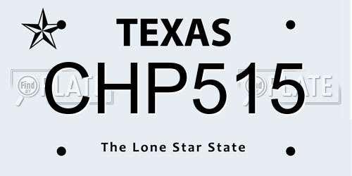 CHP515 Texas License Plate