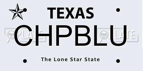 CHPBLU Texas License Plate