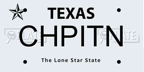 CHPITN Texas License Plate