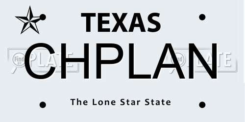 CHPLAN Texas License Plate