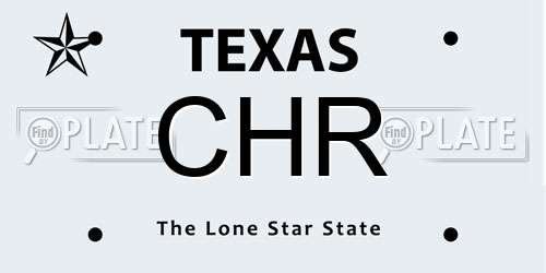 CHR Texas License Plate