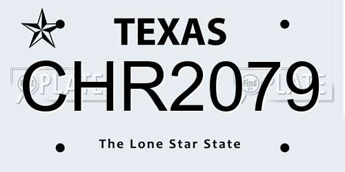CHR2079 Texas License Plate