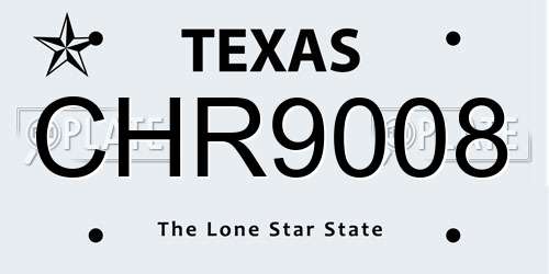 CHR9008 Texas License Plate