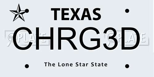 CHRG3D Texas License Plate