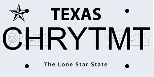 CHRYTMT Texas License Plate