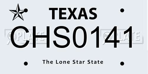 CHS0141 Texas License Plate