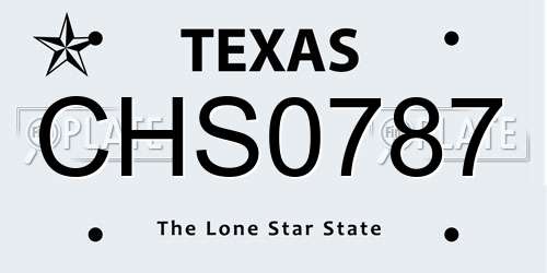 CHS0787 Texas License Plate