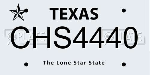 CHS4440 Texas License Plate
