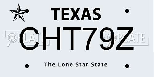 CHT79Z Texas License Plate