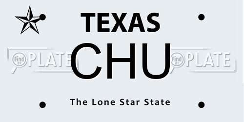 CHU Texas License Plate