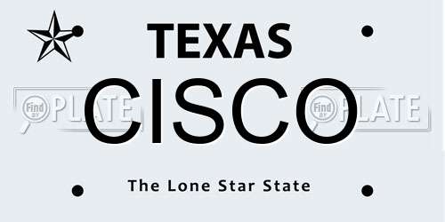 CISCO Texas License Plate