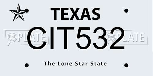 CIT532 Texas License Plate