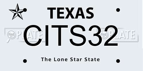 CITS32 Texas License Plate