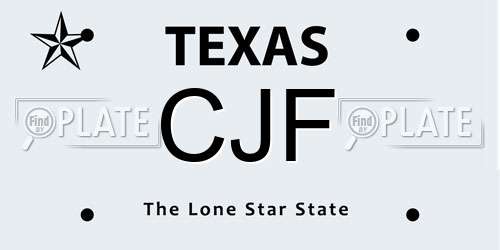 CJF Texas License Plate
