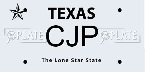 CJP Texas License Plate