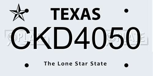 CKD4050 Texas License Plate