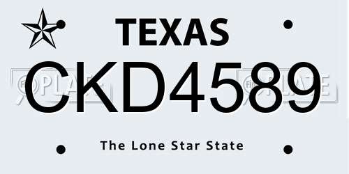 CKD4589 Texas License Plate