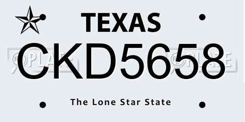 CKD5658 Texas License Plate