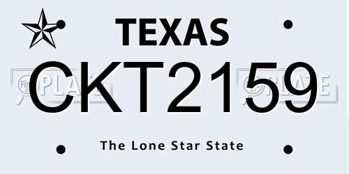 CKT2159 Texas License Plate