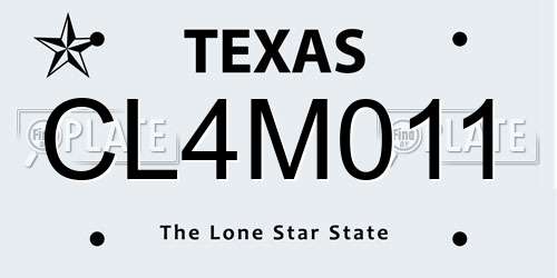 CL4M011 Texas License Plate