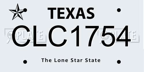 CLC1754 Texas License Plate