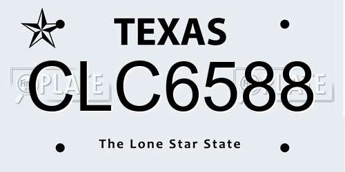 CLC6588 Texas License Plate