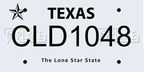 CLD1048 Texas License Plate