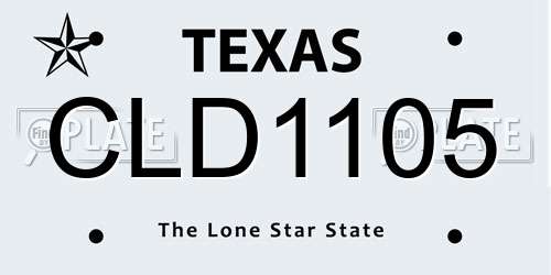 CLD1105 Texas License Plate