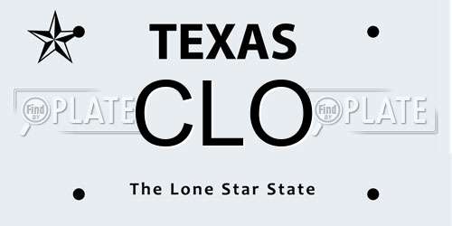 CLO Texas License Plate