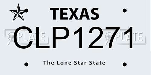 CLP1271 Texas License Plate