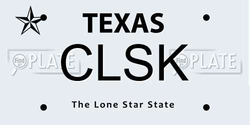CLSK Texas License Plate