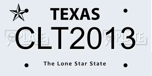 CLT2013 Texas License Plate