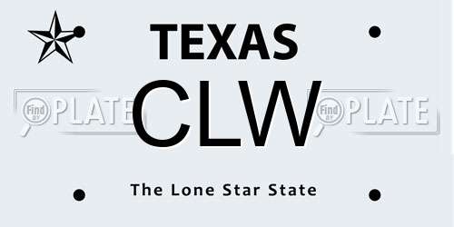 CLW Texas License Plate
