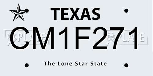 CM1F271 Texas License Plate