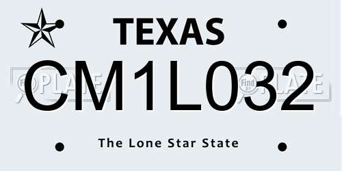 CM1L032 Texas License Plate