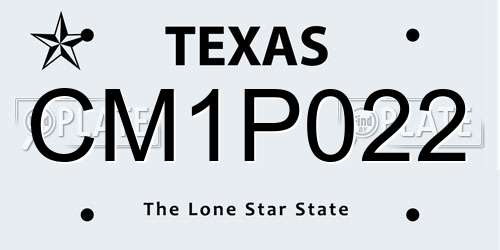 CM1P022 Texas License Plate