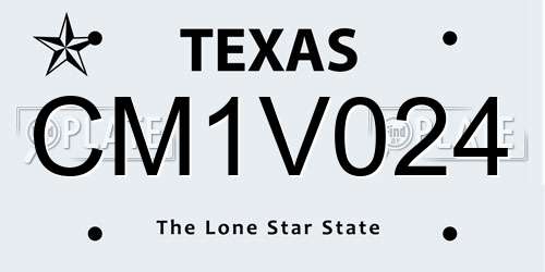 CM1V024 Texas License Plate