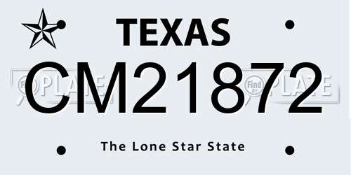 CM21872 Texas License Plate