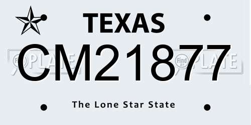 CM21877 Texas License Plate