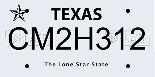 CM2H312 Texas License Plate