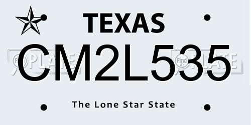 CM2L535 Texas License Plate