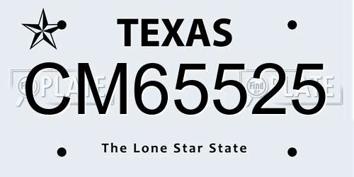 CM65525 Texas License Plate