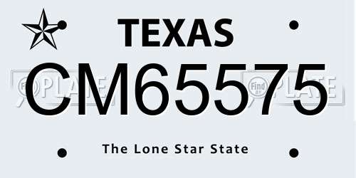 CM65575 Texas License Plate