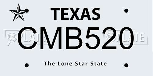 CMB520 Texas License Plate